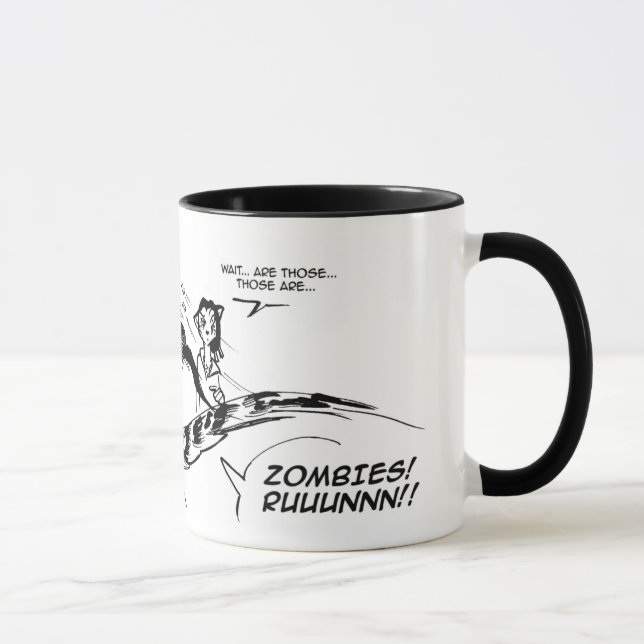 ZOMBIES RUNNNNN!!!! Eine drei Jaguar-Tasse Tasse (Rechts)