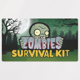 Zombies Survival Kit Party Etiketten
