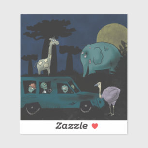 Zombies über Safari Aufkleber