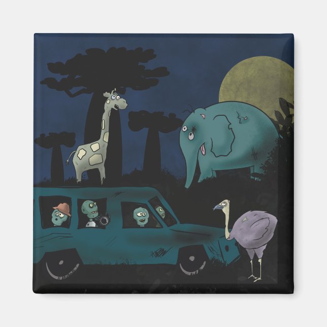 Zombies über Safari Magnet (Vorne)
