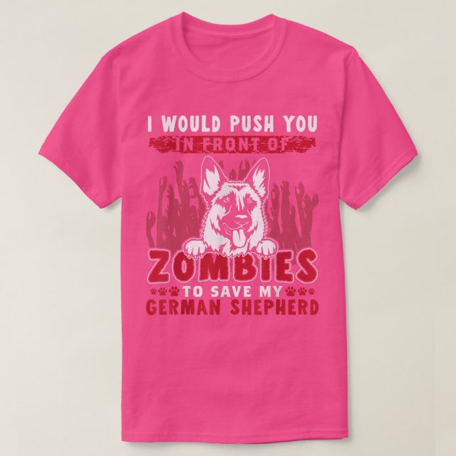 Zombies, um meinen deutschen Schäferhund zu Hallow T-Shirt (Design vorne)