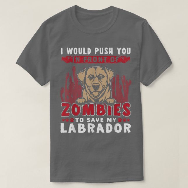 Zombies, um meinen Labrador lustigen Halloween-Hun T-Shirt (Design vorne)