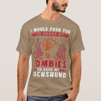 Zombies, um meiner Dackel lustigen Halloween Hund  T-Shirt