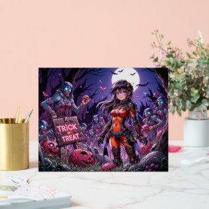 Zombies verschenken Gehirne Halloween Süßes oder S Acrylschild