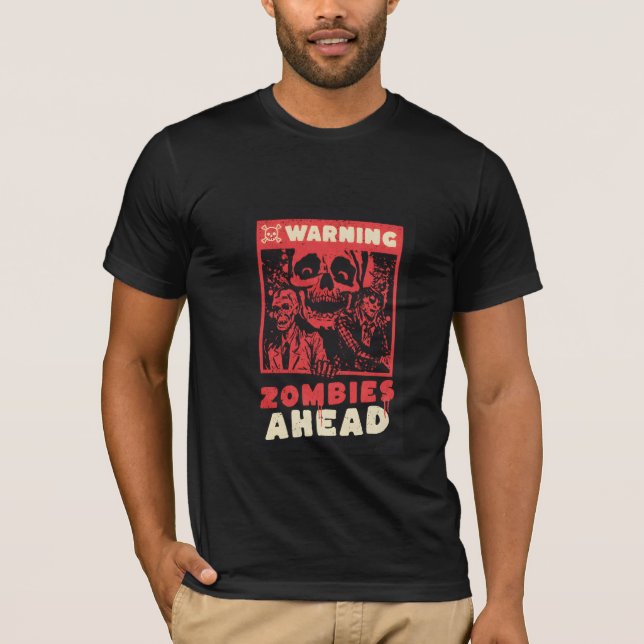 Zombies Voraus Horror T-Shirt (Vorderseite)