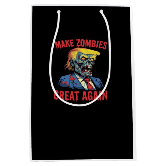 Zombies wieder großartig machen - Halloween Zombie Mittlere Geschenktüte (Vorderseite)