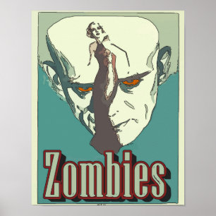 Zombies-Zeichen Poster