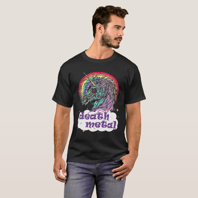 Zombieunicorn-Todesmetall-T - SHIRT (Vorne ganz)