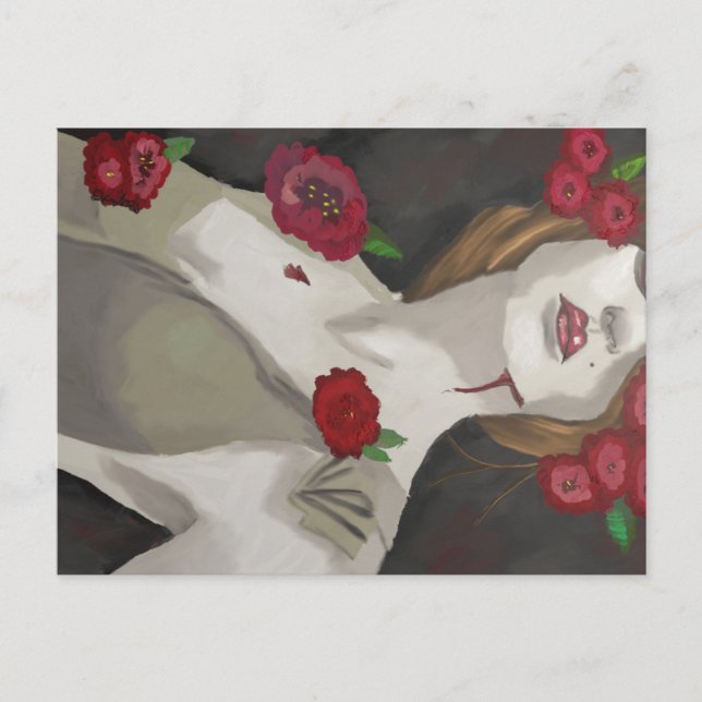 Zombified Beauty Postkarte (Vorderseite)