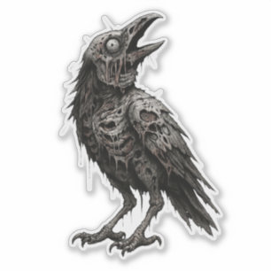 Zombified Crow Aufkleber