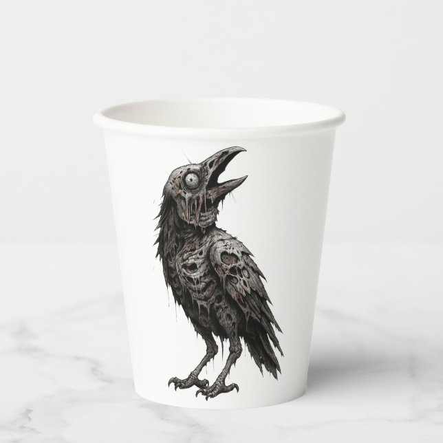 Zombified Crow Pappbecher (Vorderseite)