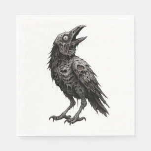 Zombified Crow Serviette