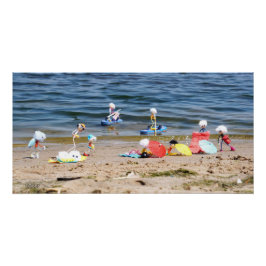 Zomer op het strand met de Fubby's Poster