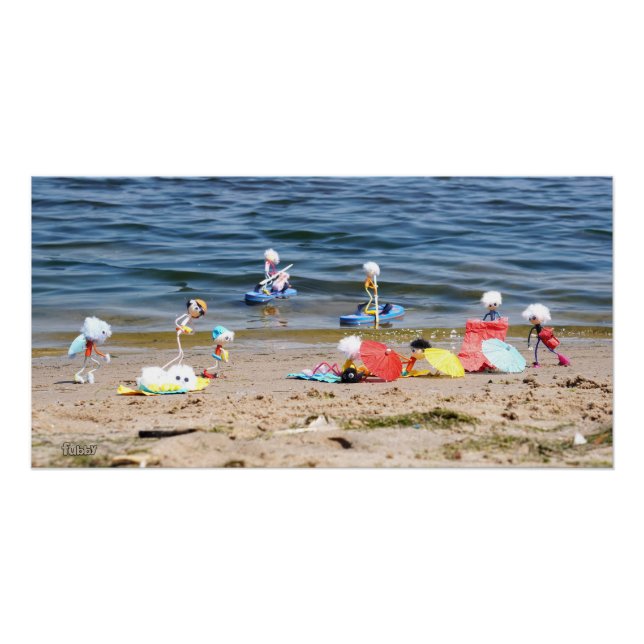 Zomer op het strand met de Fubby's Poster (Vorderseite)