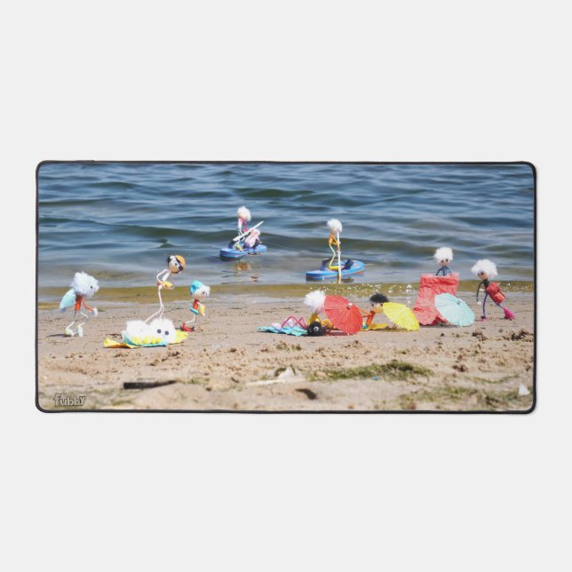 Zomer op het strand met de Fubby's  Schreibtischunterlage (Vorderseite)