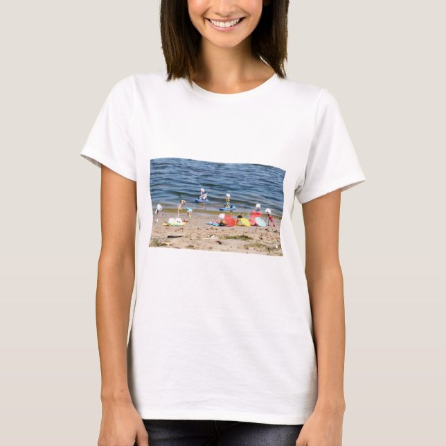 Zomer op het strand met de Fubby's  T-Shirt (Vorderseite)