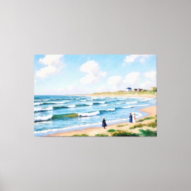 Zomerpicknick aan de Kust Leinwanddruck (Vorderseite)