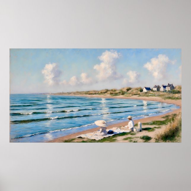 Zomerpicknick aan de Kust Poster (Vorne)