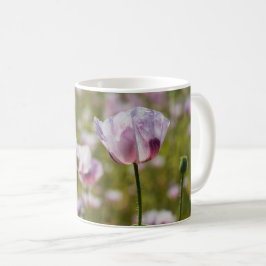 Zomers veld met lila bloemen in bloei. kaffeetasse