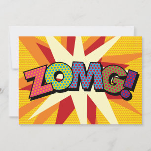 ZOMG Ihre Nachricht sprechen Buble Spaß Retro Ankündigung