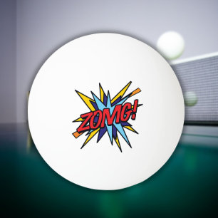 ZOMG Lustiger Cooler Comic-Book-Zitat Modern Tischtennisball