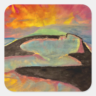 Zon Skatepark Aufkleber! Quadratischer Aufkleber