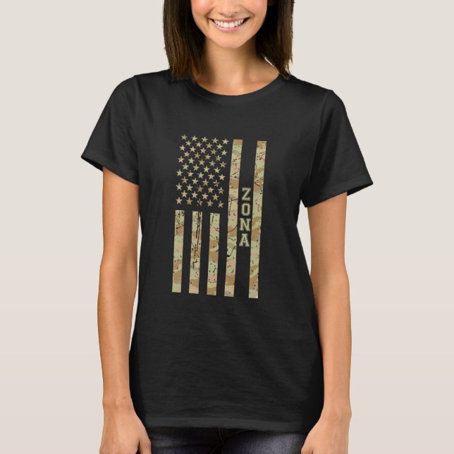 Zona Arizona Region Desert Camo Distressed America T-Shirt (Vorderseite)