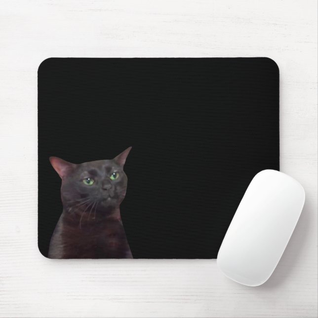 Zoned Out Cat Meme Mouse Pad Mousepad (Mit Mouse)