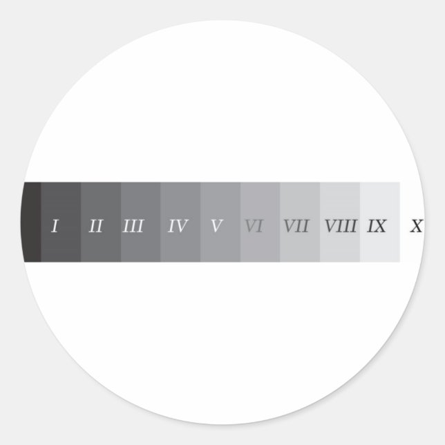 Zonensystem Runder Aufkleber (Vorderseite)