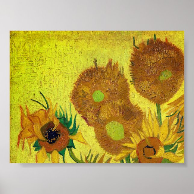 Zonnebloemen (Van Gogh) Poster (Vorne)