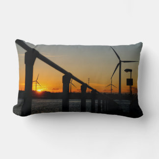 Zonsondergang met windmolen, Rustgevend relaxt. Lendenkissen