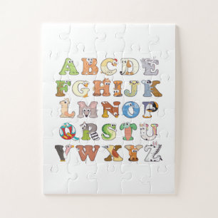 Zoo Animal Alphabet Letters ABCs Lernen Puzzle