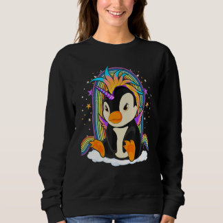 Zoo Animal Bird Rainbow Pinguincorn Fantasy Unicor Sweatshirt