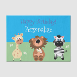 Zoo Animal Birthday Party Seidenpapier