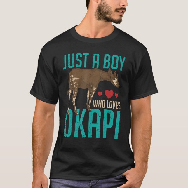 Zoo Animal  Boys Africa Safari Zoo Keeper Cute Oka T-Shirt (Vorderseite)