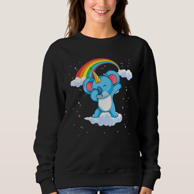 Zoo Animal Lover Rainbow Koalacorn Unicorn Dabbing Sweatshirt (Vorderseite)