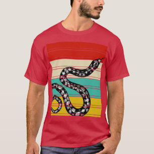 Zoo Animal Reptile Geschenk Retro Schlange T-Shirt