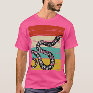 Zoo Animal Reptile Geschenk Retro Schlange T-Shirt