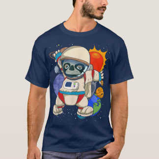 Zoo Animal Space Scientist Planets Universe Sloth T-Shirt