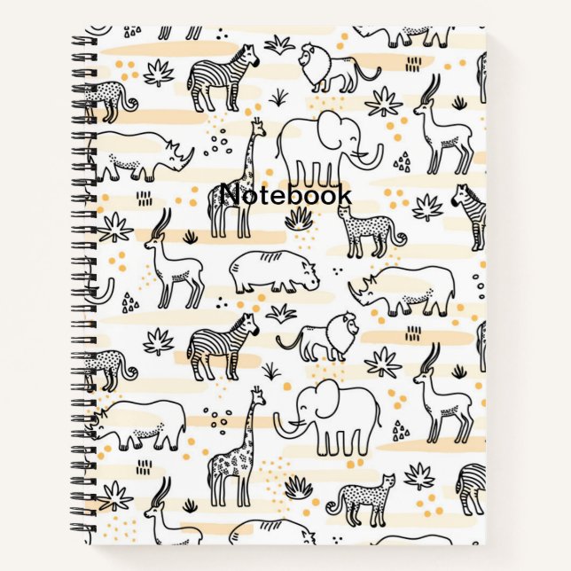 Zoo Animal Wildlife Notizbuch (Vorderseite)