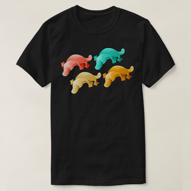 Zoo Animals Gift Aussie Australia Platypus T-Shirt (Design vorne)