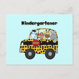 Zoo Animals Kindergartner Postkarte