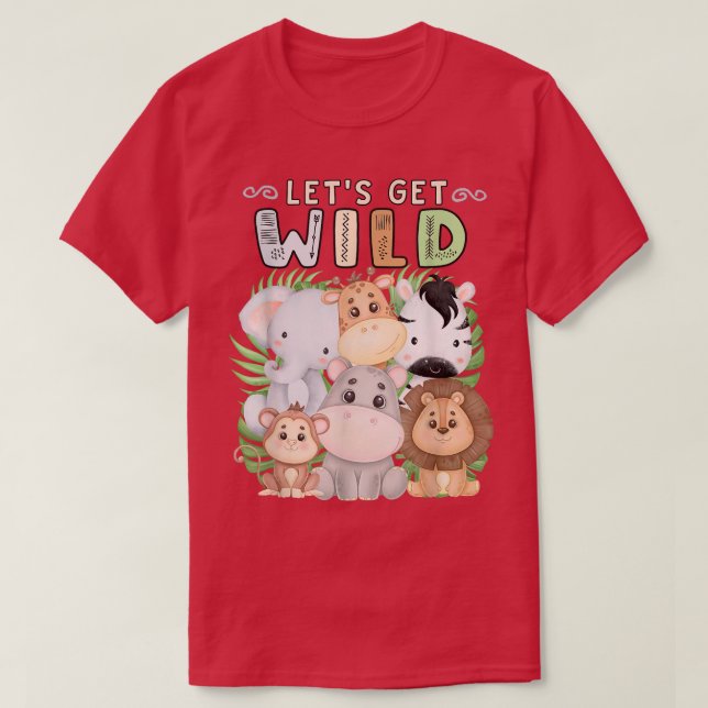 Zoo Animals Wildlife Birthday Party A Day At The Z T-Shirt (Design vorne)