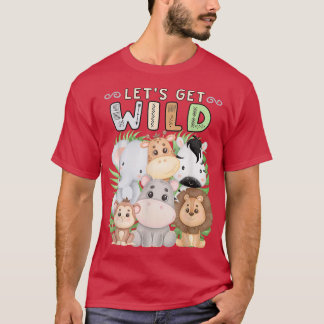 Zoo Animals Wildlife Birthday Party A Day At The Z T-Shirt
