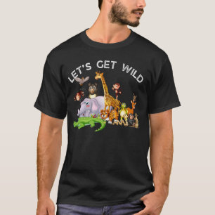 Zoo Animals Wildlife Birthday Party Wild holen T-Shirt