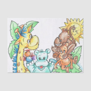 Zoo-Baby-Seidenpapier Seidenpapier