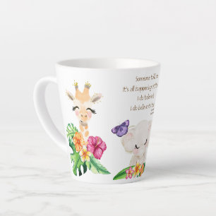 Zoo-Babys mit Blumen Milchtasse