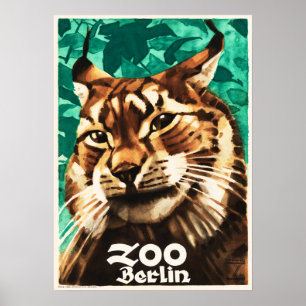 ZOO BERLIN Deutschland Zoologischer Garten 1930 Re Poster