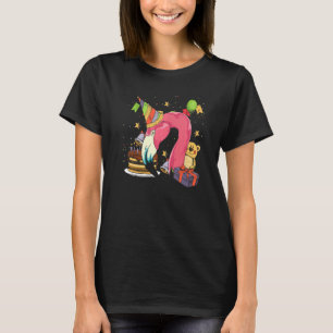 Zoo Bird Birthday Party Tropical Animal Pink Flam T-Shirt