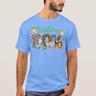 Zoo Birthday Outfit Boy Safari Jungle Matching Par T-Shirt
